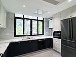 79平米美式风格别墅厨房装修效果图，橱柜创意设计图
