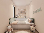 88平米轻奢风格三室儿童房装修效果图，软装创意设计图