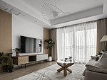77平米日式风格二室客厅装修效果图，门窗创意设计图