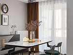 125平米美式风格四室餐厅装修效果图，餐桌创意设计图