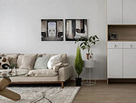 95平米日式风格二室客厅装修效果图，沙发创意设计图
