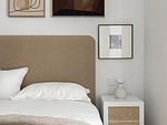 107平米日式风格二室卧室装修效果图，软装创意设计图