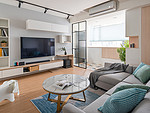 97平米北欧风格三室客厅装修效果图，沙发创意设计图