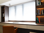 126平米现代简约风三室书房装修效果图，墙面创意设计图