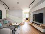 115平米北欧风格三室客厅装修效果图，软装创意设计图
