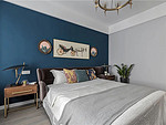 156平米轻奢风格三室卧室装修效果图，背景墙创意设计图