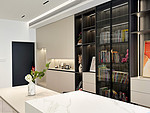 111平米现代简约风三室休闲室装修效果图，软装创意设计图