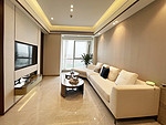 68平米轻奢风格三室客厅装修效果图，沙发创意设计图