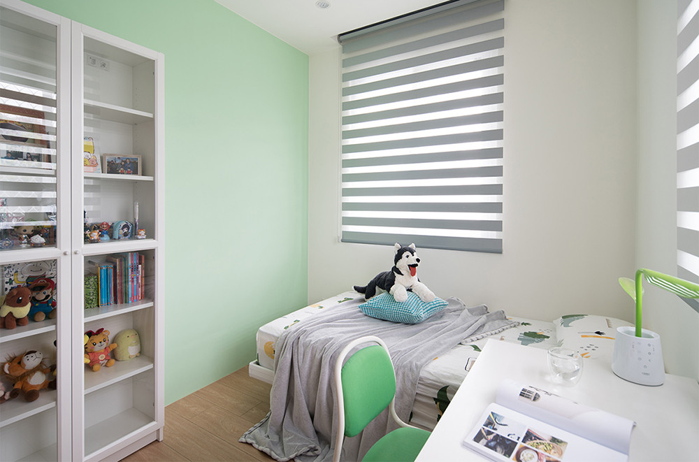 94平米北欧风格三室儿童房装修效果图，背景墙创意设计图