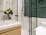 97平米北欧风格三室卫生间装修效果图，盥洗区创意设计图