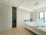 120平米现代简约风三室主卧装修效果图，软装创意设计图