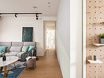 94平米北欧风格三室客厅装修效果图，墙面创意设计图