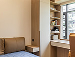120平米现代简约风三室次卧装修效果图，书柜创意设计图