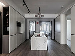 126平米现代简约风三室客厅装修效果图，软装创意设计图