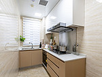 139平米新中式风格三室厨房装修效果图，橱柜创意设计图