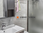 90平米现代简约风三室卫生间装修效果图，盥洗区创意设计图