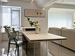 138平米现代简约风三室休闲室装修效果图，软装创意设计图