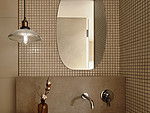 90平米混搭风格三室卫生间装修效果图，盥洗区创意设计图
