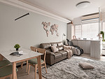 85平米北欧风格三室客厅装修效果图，沙发创意设计图