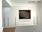 123平米混搭风格三室卧室装修效果图，软装创意设计图