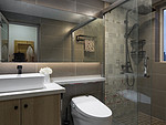 75平米北欧风格二室卫生间装修效果图，盥洗区创意设计图