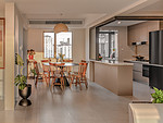 96平米简欧风格三室餐厅装修效果图，餐桌创意设计图