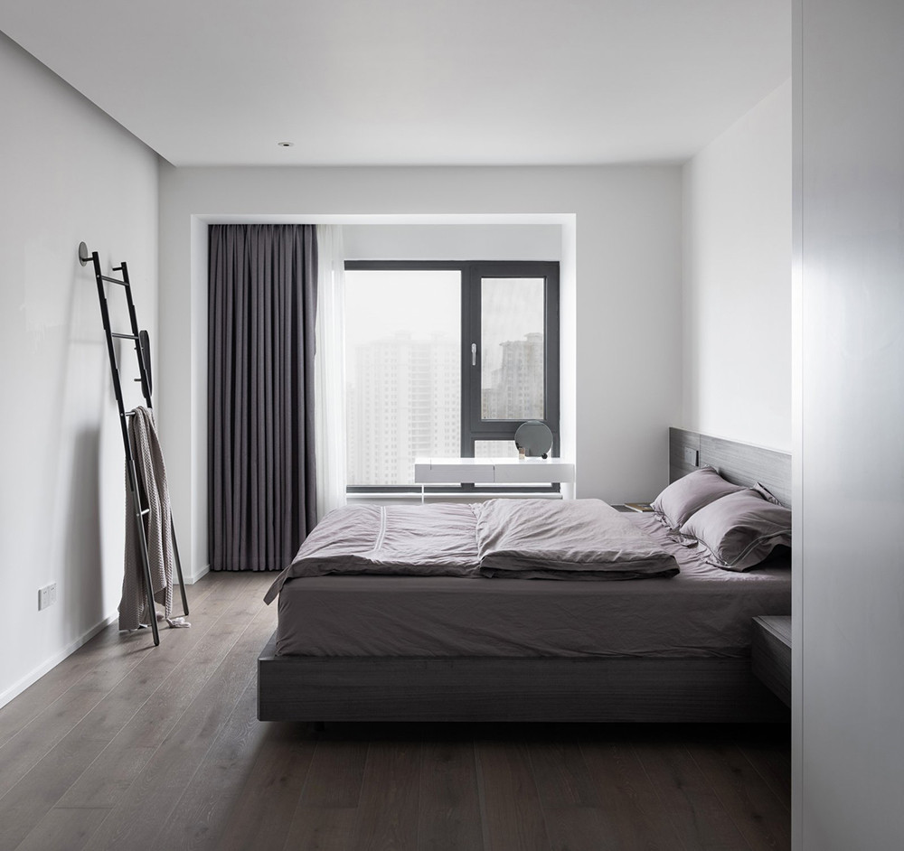 97平米现代简约风三室卧室装修效果图，门窗创意设计图