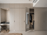 107平米日式风格三室卧室装修效果图，衣柜创意设计图