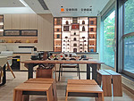 180平米日式风格三室茶室装修效果图，置物柜创意设计图