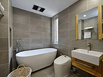 120平米日式风格三室卫生间装修效果图，盥洗区创意设计图