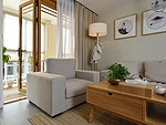 134平米日式风格三室客厅装修效果图，沙发创意设计图