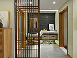 110平米日式风格三室卫生间装修效果图，盥洗区创意设计图