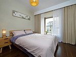 110平米日式风格三室卧室装修效果图，门窗创意设计图