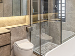 104平米现代简约风三室卫生间装修效果图，盥洗区创意设计图