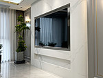 150平米美式风格三室客厅装修效果图，电视墙创意设计图