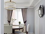 110平米美式风格三室餐厅装修效果图，餐桌创意设计图