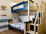 130平米北欧风格三室儿童房装修效果图，软装创意设计图
