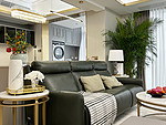 90平米美式风格三室客厅装修效果图，沙发创意设计图
