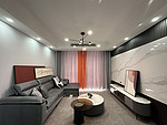 188平米现代简约风三室客厅装修效果图，沙发创意设计图