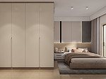90平米现代简约风三室卧室装修效果图，衣柜创意设计图