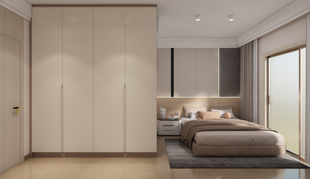117平米现代简约风三室卧室装修效果图，衣柜创意设计图