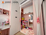90平米北欧风格三室儿童房装修效果图，衣柜创意设计图