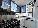 87平米北欧风格三室厨房装修效果图，橱柜创意设计图