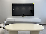 75平米现代简约风二室客厅装修效果图，电视墙创意设计图