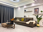146平米现代简约风四室客厅装修效果图，沙发创意设计图