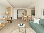 88平米日式风格二室客厅装修效果图，软装创意设计图