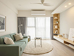 100平米日式风格二室客厅装修效果图，门窗创意设计图