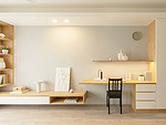 100平米日式风格二室客厅装修效果图，电视墙创意设计图