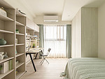 134平米日式风格二室儿童房装修效果图，书柜创意设计图