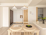 134平米日式风格二室餐厅装修效果图，餐桌创意设计图